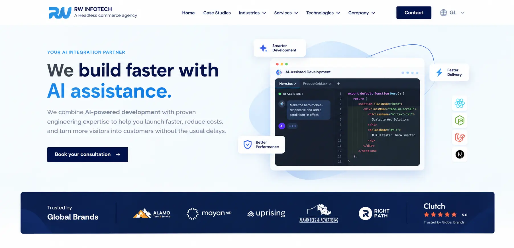 RW infotech homepage